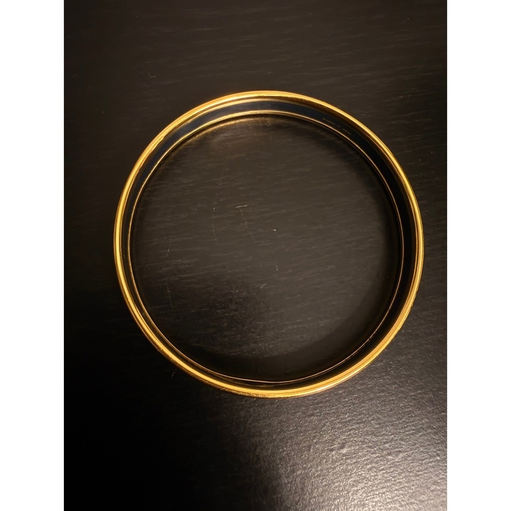 Hermes Enamel Bangle Bracelet Gold Plated Buckle Multi Colored Made in Austria - Picture 4 of 9